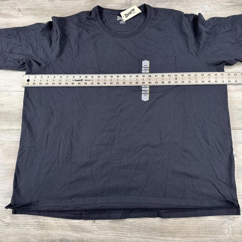 Duluth Mens T Shirt 3XL Dark Blue Relaxed Fit Longtail Pocket Heavyweight NWT - Picture 3 of 5